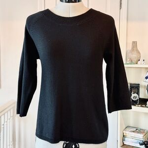 Vintage Vertical Design 100% 2-Ply Cashmere Pullover Knit Sweater (size S)